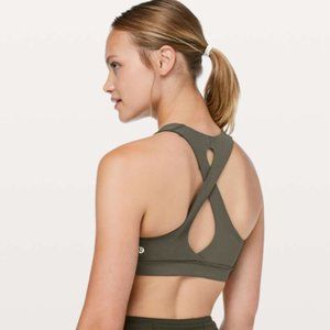 Lululemon Time To Sweat Bra, Size 10, Deep Camo